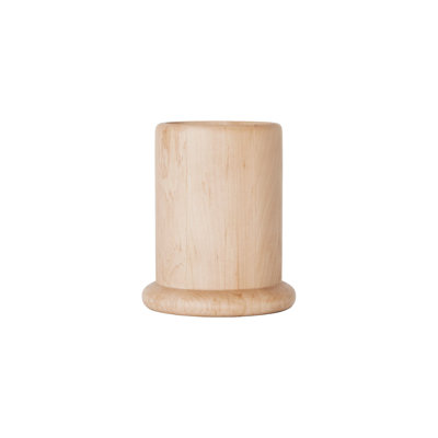 Solid Wood Round Utensil Crock