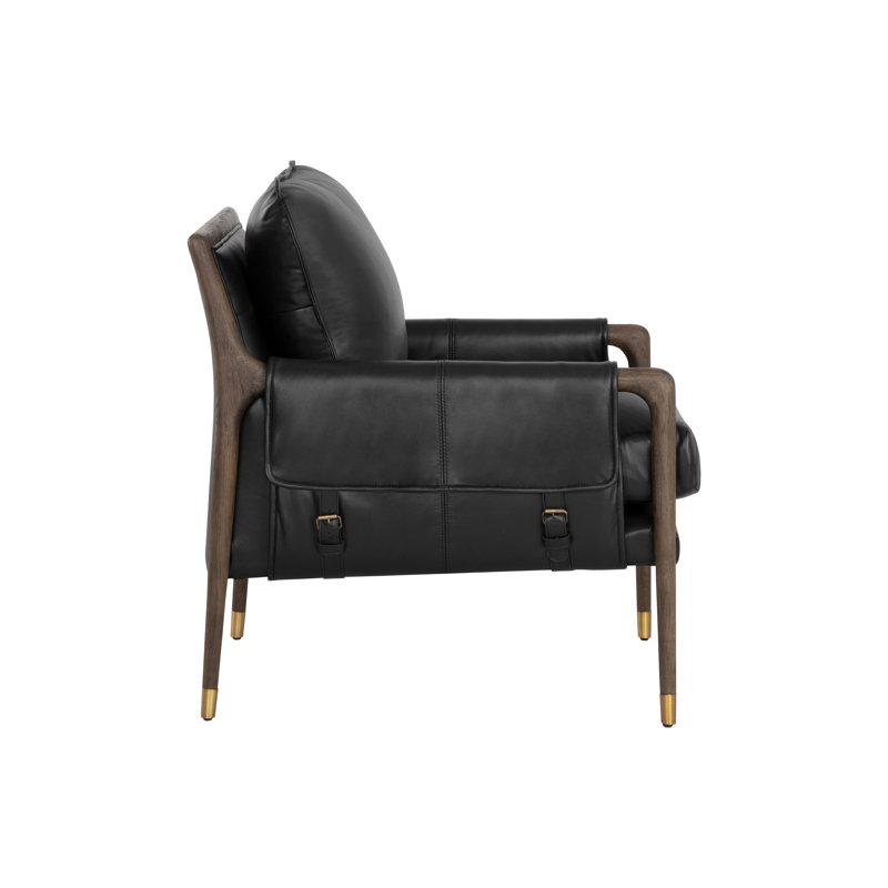 Mauti Armchair - Distressed Brown, Black
