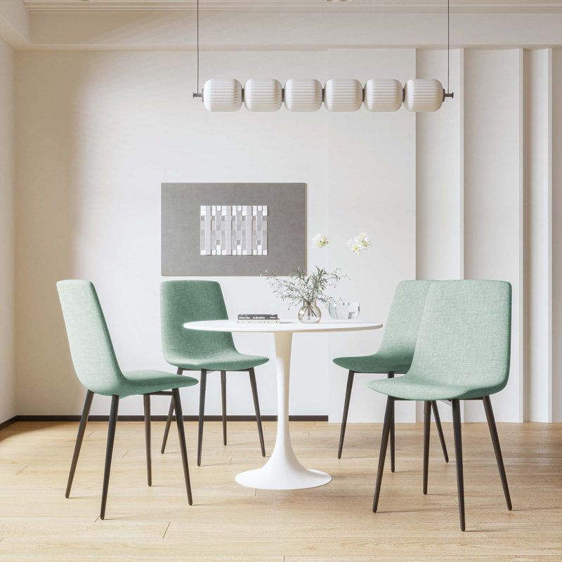 Ensemble de table de salle à manger 31,5 "en bois aggloméré pour chaise de salle à manger 4,4 pièces PCS