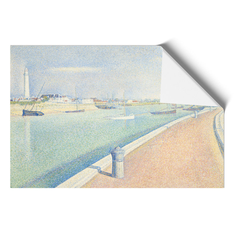 The Channel At Gravelines Vol.1 by Georges Seurat - No Frame Painting, 42cm H x 59cm W x 0.1cm D