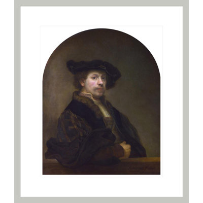 Autoportrait à l'âge de 34 ans par Rembrandt van Rijn - Estampe numérique encadrée