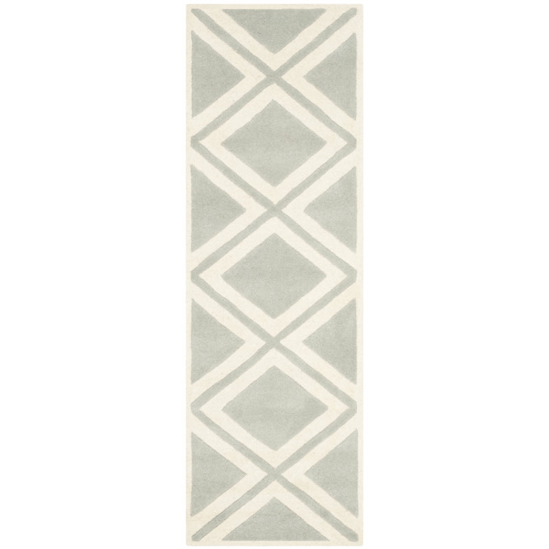 Teresita Hand Tufted Wool Geometric Rug, Runner 2'3" x 7'