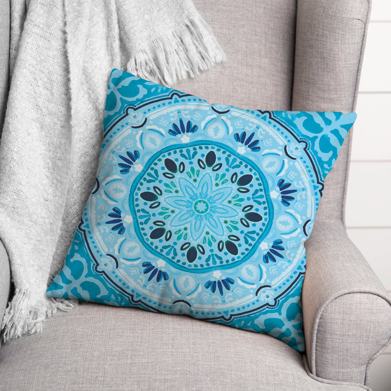 Housse et insert de coussin extérieur d'extérieur, Bleu