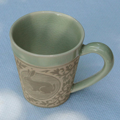 Tasse à café en forme de lapin du zodiaque thaïlandais