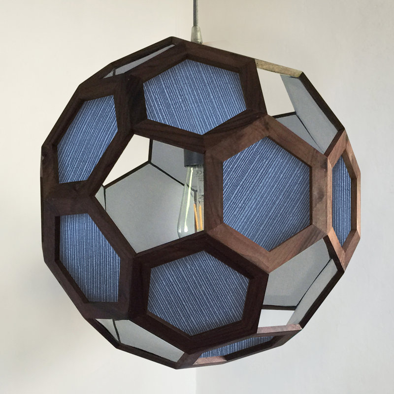 Chevalier 1 - Light Oil Pendant, Walnut/Blue