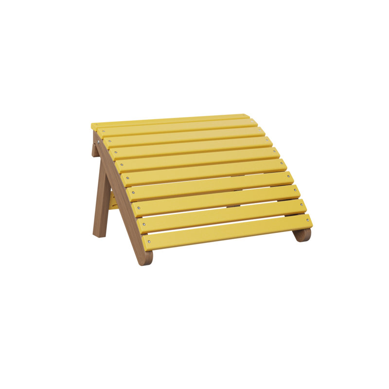 Repose-pieds berlinois berlinois Adirondack, Sunburst Yellow Top/Antique Mahogany Base