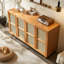 Rattan woven simple sideboard cabinet