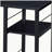 Black 2-layer rectangular writing desk
