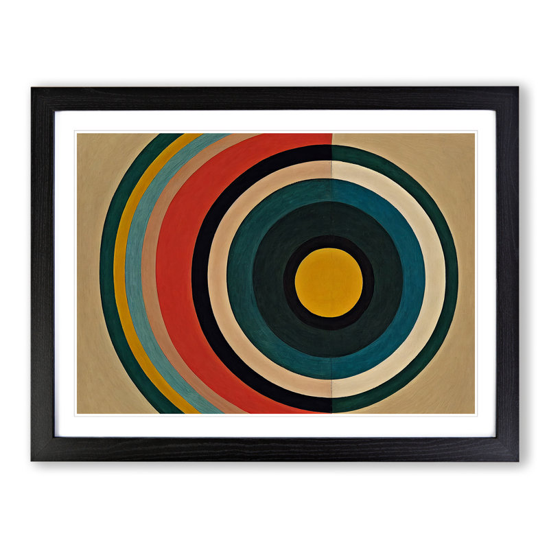 Spellbinding Modern Abstract - Framed Print, 25cm H x 34cm W x 2cm D, Black