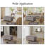Modern Upholstered Faux Fur Square Ottoman(Set Of 2)-1433630157