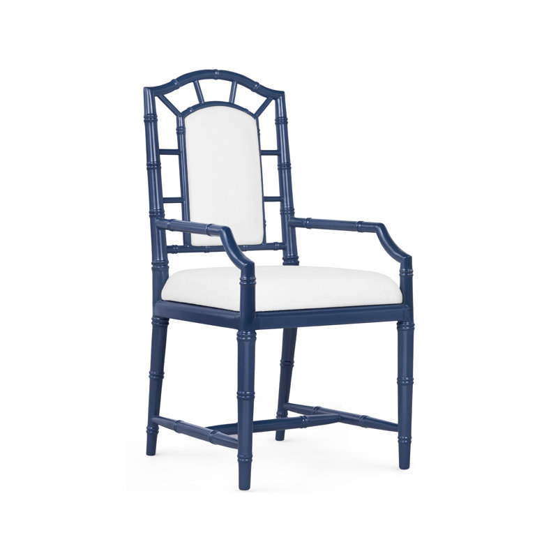 Delia Upholstered Arm Chair, Midnight Blue