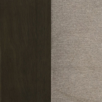 Chaise rembourrée taupe et espresso
