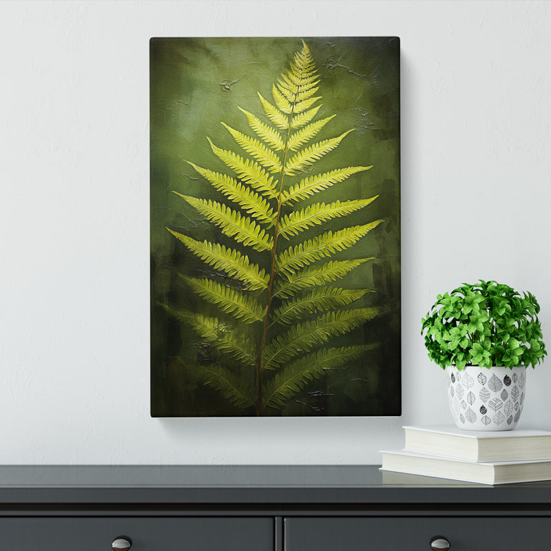 Fern Leaf Romanticism - Wrapped Canvas