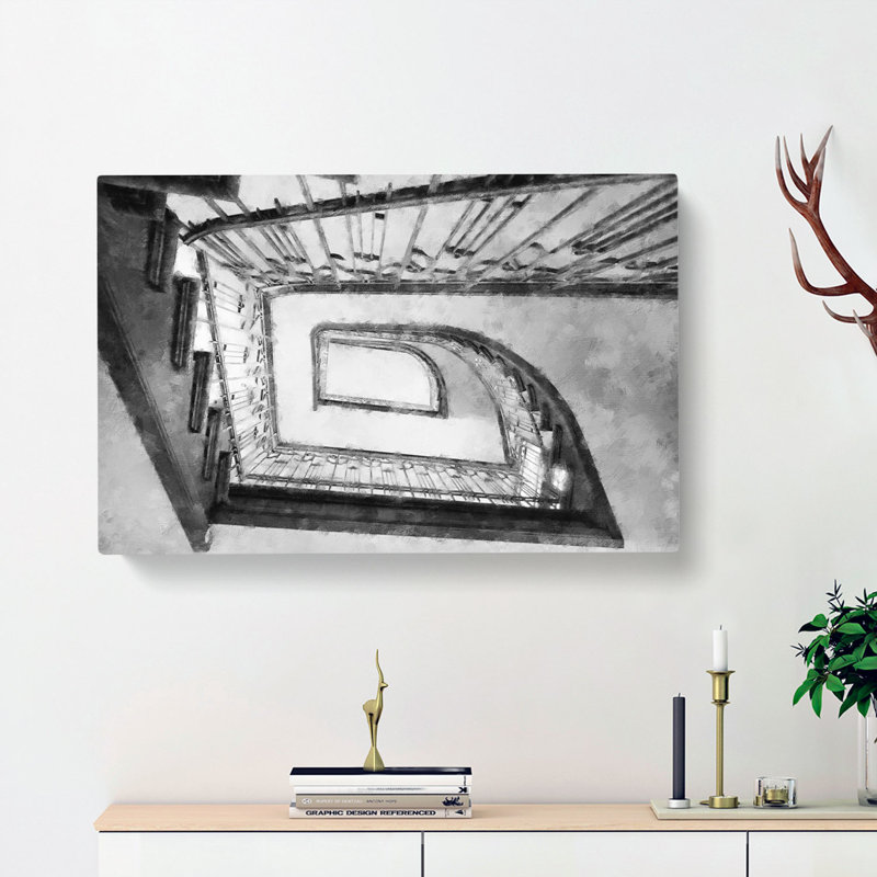 Rectangular Staircase - Wrapped Canvas, 40cm H x 60cm W x 3cm D