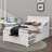 A Full-Sized Platform Bed With A Drawer And Two Shelves Incorporated-106694233