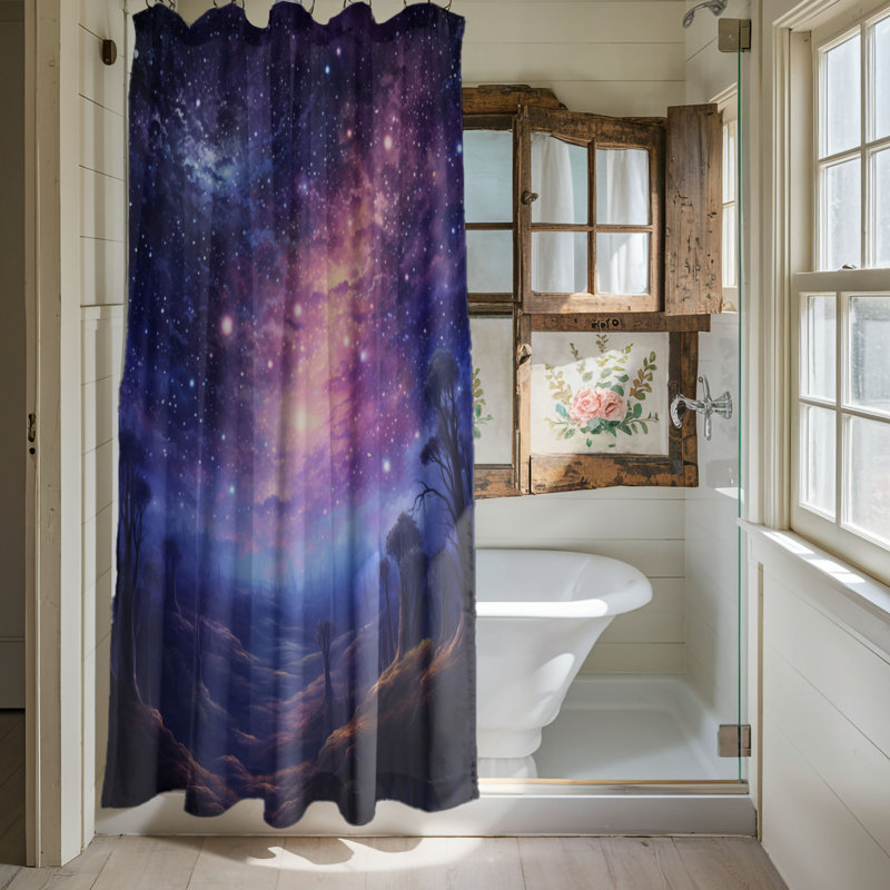 Rideau de douche 1 pièce Sky's Glow, H 74 po x l 71 po