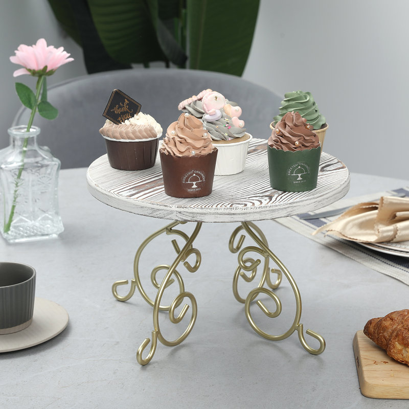 Cake Stand, Whitewashed