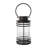 Metal Indoor Outdoor Black Candle Lantern with Round Circle Lines-300497302