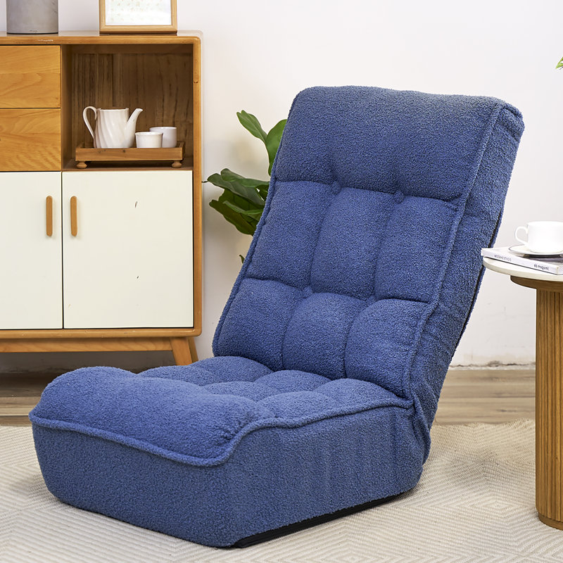 Fauteuil inclinable rembourré Lovetts, Lin bleu