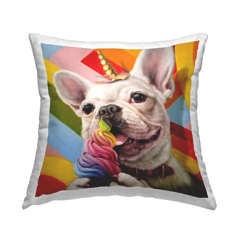Coussin Rainbow French Bulldog