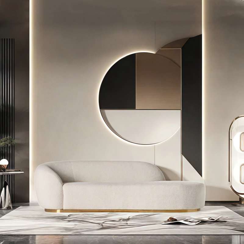 Chaise longue décontractée spacieuse et simple, Orienté à gauche (vu de face)