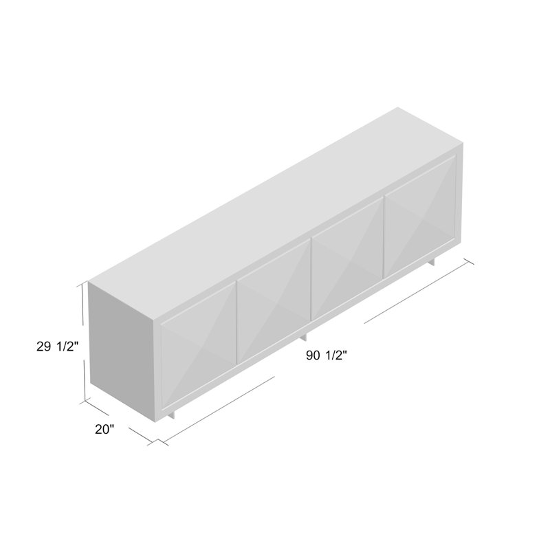 Enzo 90.5'' W Solid Wood Sideboard