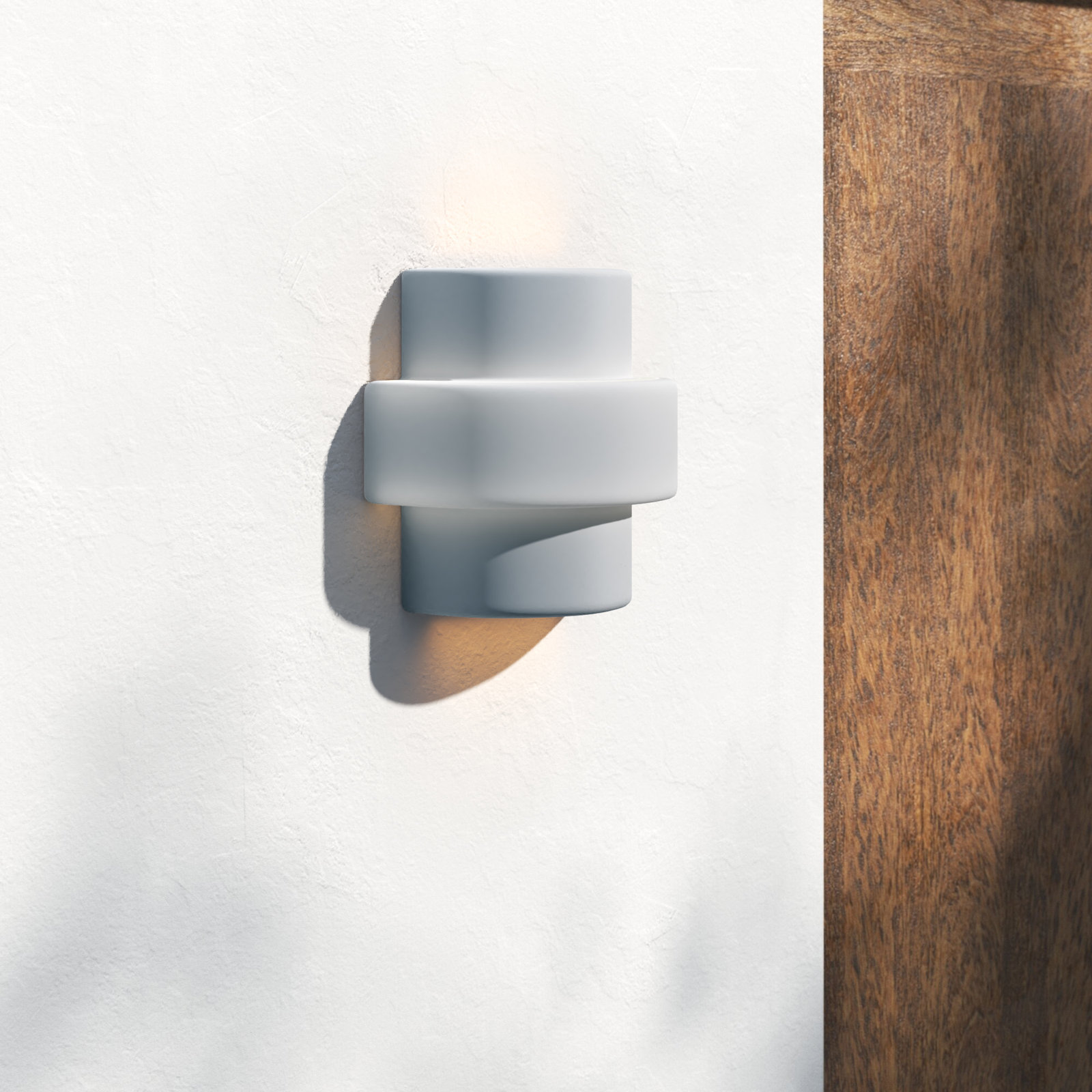 Bergen Ceramic Outdoor Light, Bisque