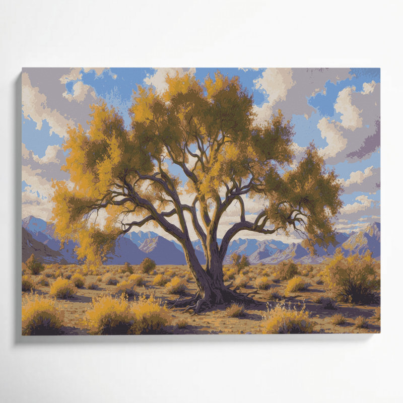 «Southwestern Plants» Palo Verde, art mural brun sur toile 172, H 8 po x l 10 po