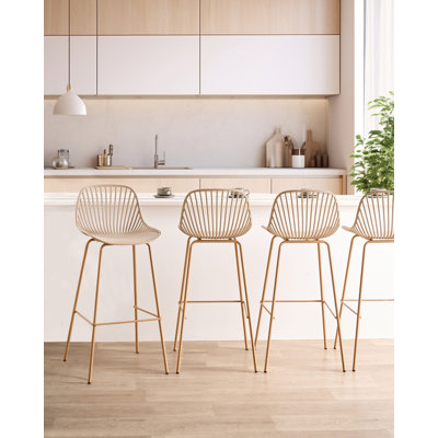 Bar Stool with Iron Frame