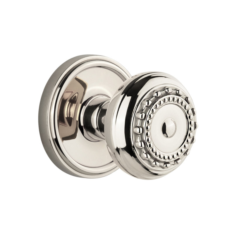 Grandeur Georgetown Rosette Double Dummy with Parthenon Door Knob, Polished Nickel