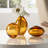 Cecile 3-Piece Hand-Blown Glass Vase Set (Amber)-266241588