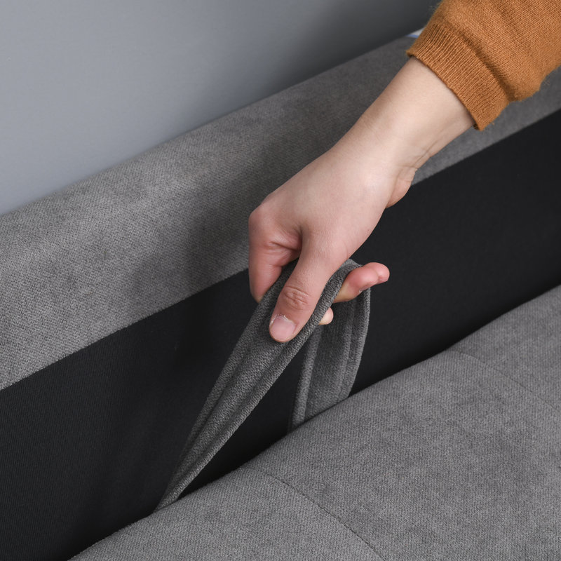 Saladin 2 Seater Sofa, Grey Cotton Blend