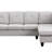 Linen Sectional Sofa With Right Facing Chaise-700705551