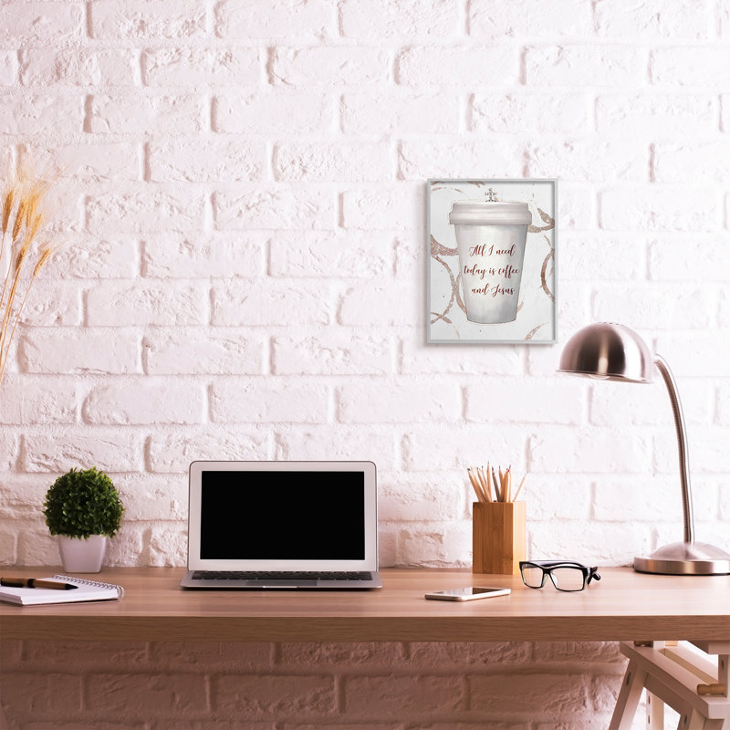 "Coffee and Jesus Expression" par Ziwei Li - Art textuel sur toile, Estampe numérique Farmhouse, H 14 po x l 11 po