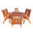 Aleha 6 - Person Wood Patio Dining Set with Rectangular Table