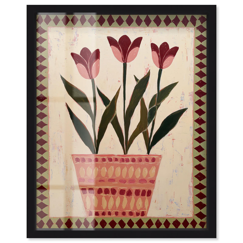 Décoration murale Rustic Bloom IV Shadowbox par Art Remedy, cadre noir, 24 x 30, H 31 po x l 25 po, Cadre noir