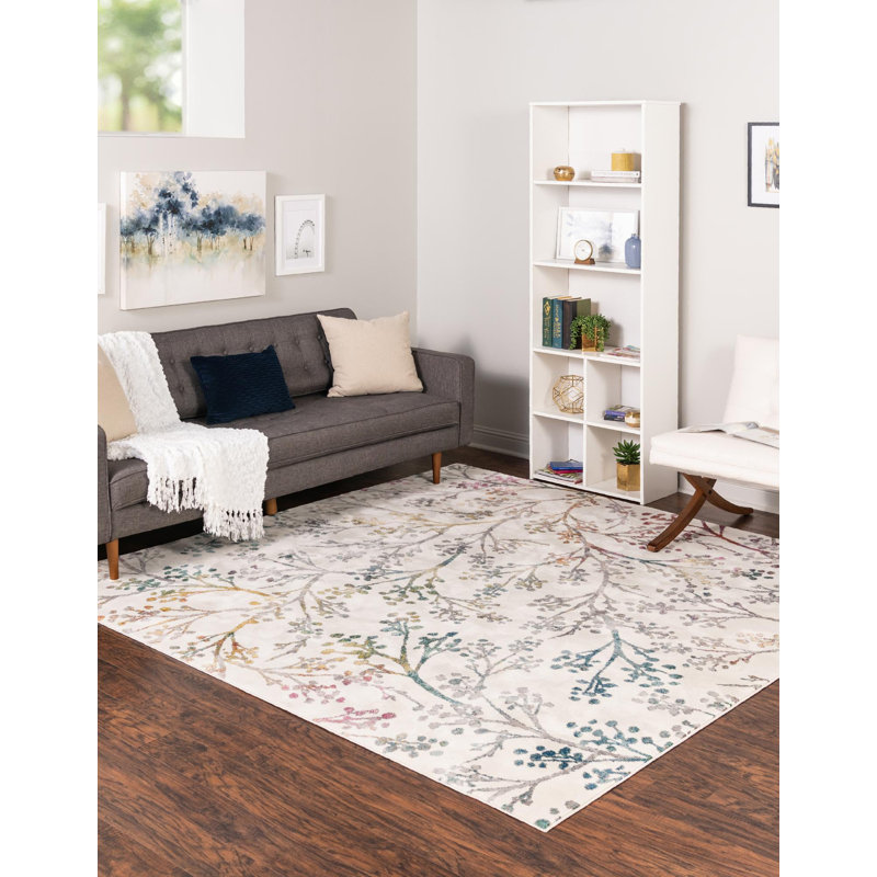 Adelin Floral Indoor Rug, Square 7'10"