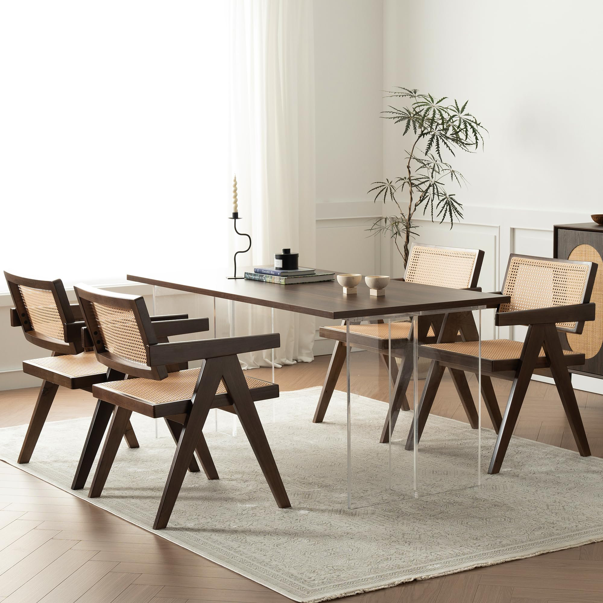 Bayou Breeze Callandra Solid Wood Armchair Dining Chair | Wayfair