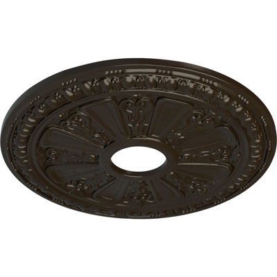 Médaillon de plafond Endurathane Amelia, DE 19 5/8 po x P 3/4 po (convient aux auvents jusqu'à 2 3/8 po), finition en nuage peinte à la main