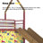 Jack Metal Junior House Twin Loft Bed with Slide and Curtain Set, Super Hero Color Gold and Red