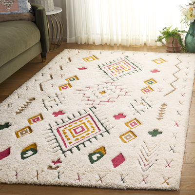 Tapis ivoire / rose Anniece 920