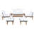Myanni 6 - Person Acacia Plastic and Solid Wood Patio Dining Set Rectangular Table with Cushions Included
