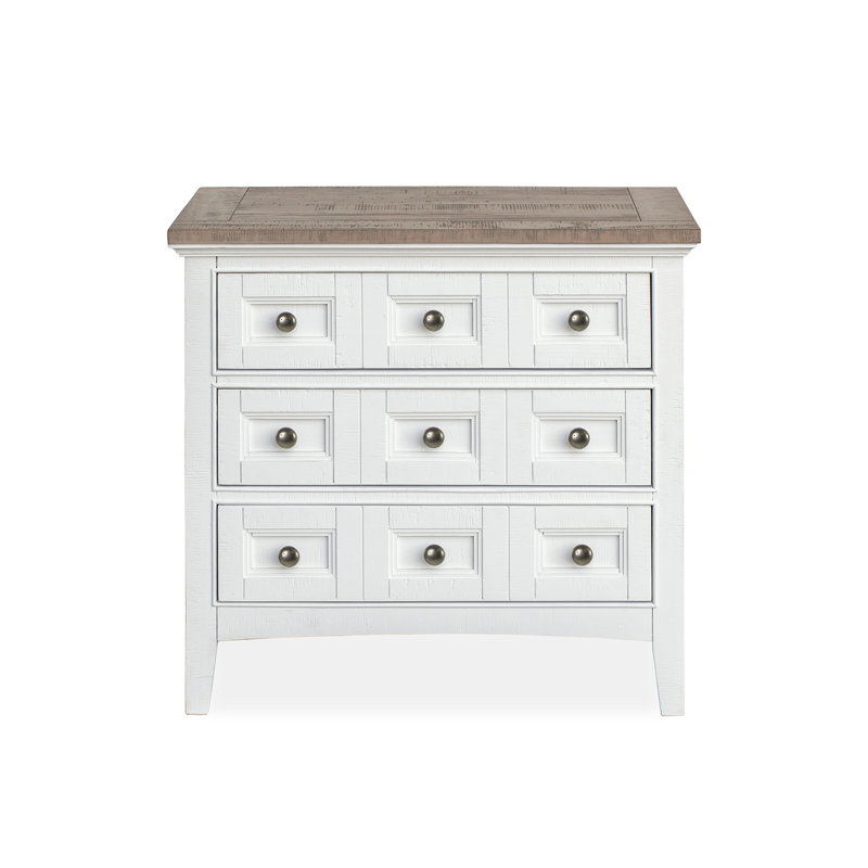 Queen Panel Bed With Nightstand (Two Tone), 2 Pcs: Bed, Nightstand, Queen