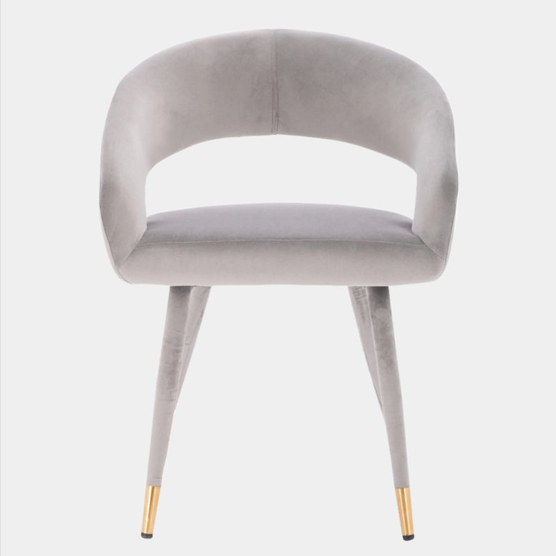 Chaise en velours Darius, Noir