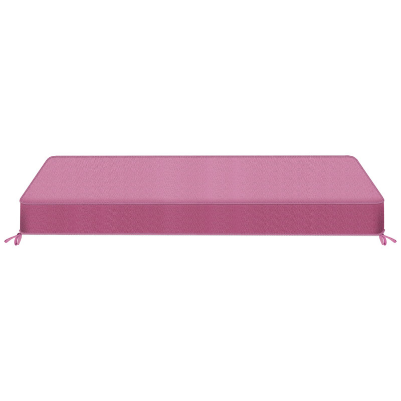4'' H Customizable Bench Cushion For Indoor/Outdoor Furniture/Chair/Window Seat, Premium 75D High-Resilience Foam, Pink