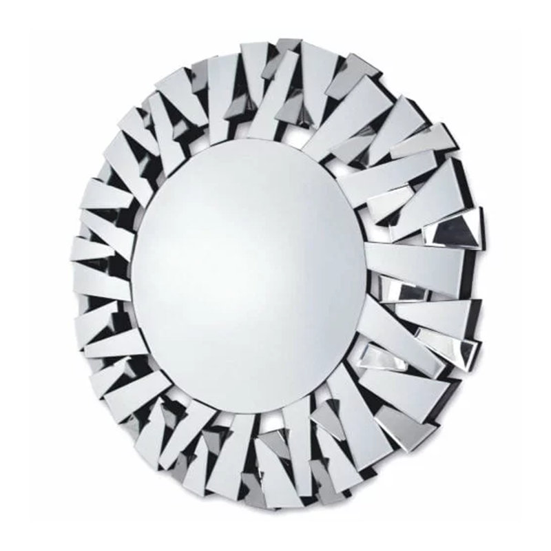 Biannca Glass Round Mirror