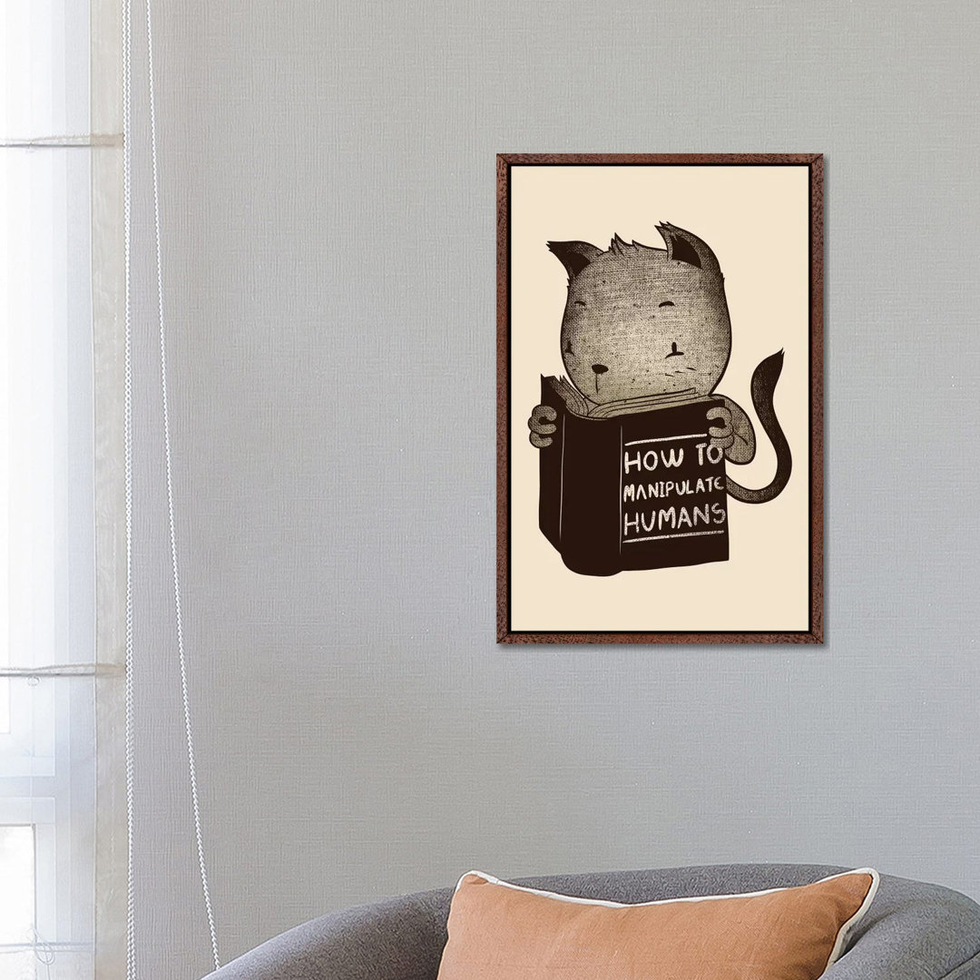 Cat How To Manipulate Humans von Tobias Fonseca - Gallery-Wrapped Canvas Giclée