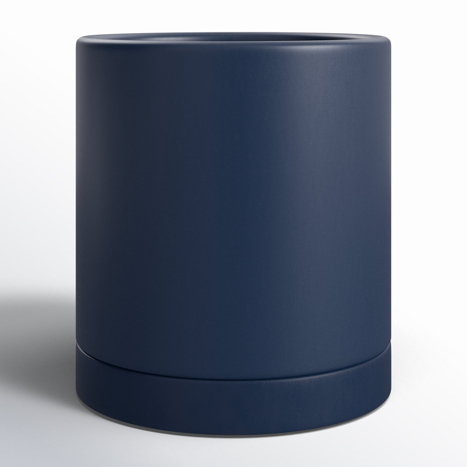 Carlotta 12" Ceramic Pot Planter, Dark Blue, 7" H x 7" W x 7" D