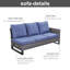 Ensemble de conversation modulaire avec coussins 3 pièces Naresa-397226978
