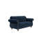 Causeuse formelle de luxe 1pc en velours indigo avec coussins 2 places-1374781197
